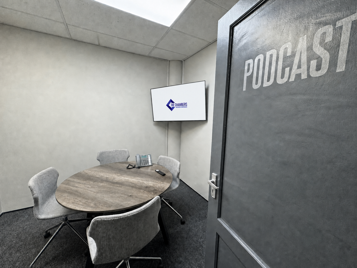 Podcast meeting room